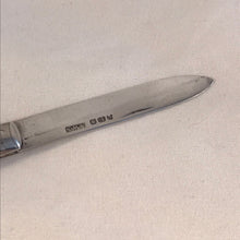 Load image into Gallery viewer, Silver And Mother Of Pearl Fruit Knife Sheffield 1964
