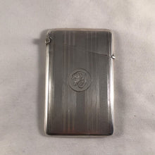 Load image into Gallery viewer, Striped Silver Card Case William Neale Birmingham 1929
