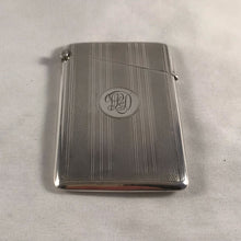 Load image into Gallery viewer, Striped Silver Card Case William Neale Birmingham 1929
