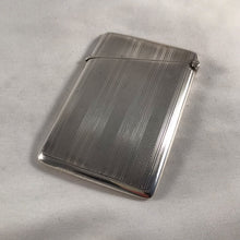 Load image into Gallery viewer, Striped Silver Card Case William Neale Birmingham 1929
