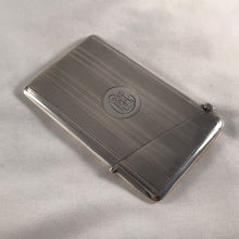 Load image into Gallery viewer, Striped Silver Card Case William Neale Birmingham 1929
