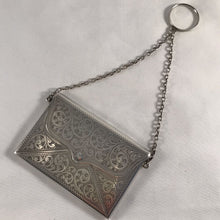 Load image into Gallery viewer, Ladies Envelope Shaped Card Case With Finger Chain Birmingham 1915
