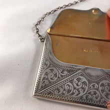 Load image into Gallery viewer, Ladies Envelope Shaped Card Case With Finger Chain Birmingham 1915
