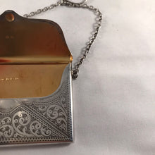 Load image into Gallery viewer, Ladies Envelope Shaped Card Case With Finger Chain Birmingham 1915
