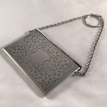 Load image into Gallery viewer, Ladies Envelope Shaped Card Case With Finger Chain Birmingham 1915
