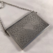 Load image into Gallery viewer, Ladies Envelope Shaped Card Case With Finger Chain Birmingham 1915
