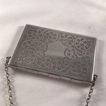 Load image into Gallery viewer, Ladies Envelope Shaped Card Case With Finger Chain Birmingham 1915
