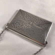 Load image into Gallery viewer, Ladies Envelope Shaped Card Case With Finger Chain Birmingham 1915
