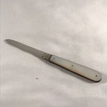 Load image into Gallery viewer, Silver And Mother Of Pearl Fruit Knife Sheffield 1917
