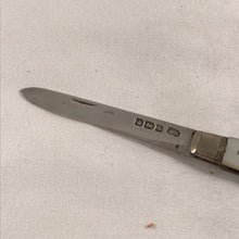 Load image into Gallery viewer, Silver And Mother Of Pearl Fruit Knife Arthur Worral Staniforth Sheffield 1917
