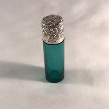 Load image into Gallery viewer, Silver Topped Glass Scent Bottle Birmingham 1888
