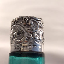 Load image into Gallery viewer, Silver Topped Glass Scent Bottle Birmingham 1888
