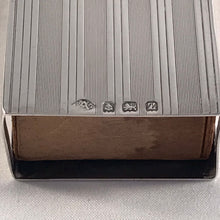 Load image into Gallery viewer, Striped Silver Matchbox Holder Adie Brothers Birmingham 1924
