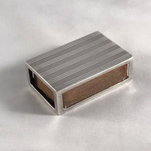 Load image into Gallery viewer, Striped Silver Matchbox Holder Adie Brothers Birmingham 1924
