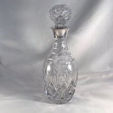 Load image into Gallery viewer, Silver And Glass Decanter Ovoid Shape Birmingham 2015
