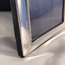 Load image into Gallery viewer, Small Silver Photograph Frame With Beaded Edge Carrs Of  Sheffield 2003
