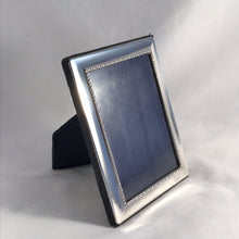 Load image into Gallery viewer, Small Silver Photograph Frame With Beaded Edge Carrs Of  Sheffield 2003
