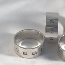 Load image into Gallery viewer, Quality Set Of Six Silver Napkin Rings With Feature Hallmarks Birmingham 1988
