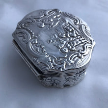 Load image into Gallery viewer, Silver Box Decorated With Putti London Import Marks
