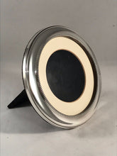 Load image into Gallery viewer, Round Silver Picture Frame With Beaded Edge Birmingham 1998
