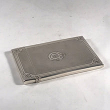 Load image into Gallery viewer, Solid Silver Hallmarked Card Case With Garter Insignia Birmingham 1866
