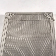 Load image into Gallery viewer, Solid Silver Hallmarked Card Case With Garter Insignia Birmingham 1866
