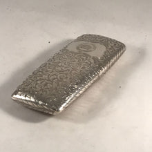 Load image into Gallery viewer, Nathaniel Mills Silver Cheroot Case With Garter Insignia
