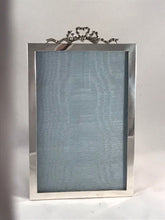 Load image into Gallery viewer, Edwardian Silver Picture Frame With Bow Top Birmingham 1906
