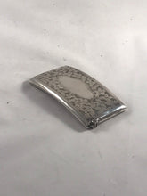 Load image into Gallery viewer, Curved Silver Card Case With Shaped Cartouche
