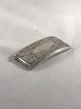 Load image into Gallery viewer, Curved Silver Card Case With Shaped Cartouche

