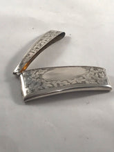 Load image into Gallery viewer, Curved Silver Card Case With Shaped Cartouche
