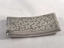 Load image into Gallery viewer, Curved Silver Card Case With Shaped Cartouche
