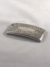 Load image into Gallery viewer, Curved Silver Card Case With Shaped Cartouche
