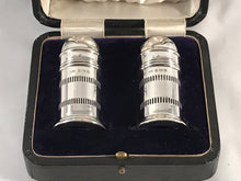 Load image into Gallery viewer, Cased Pair Of Silver Pepperettes
