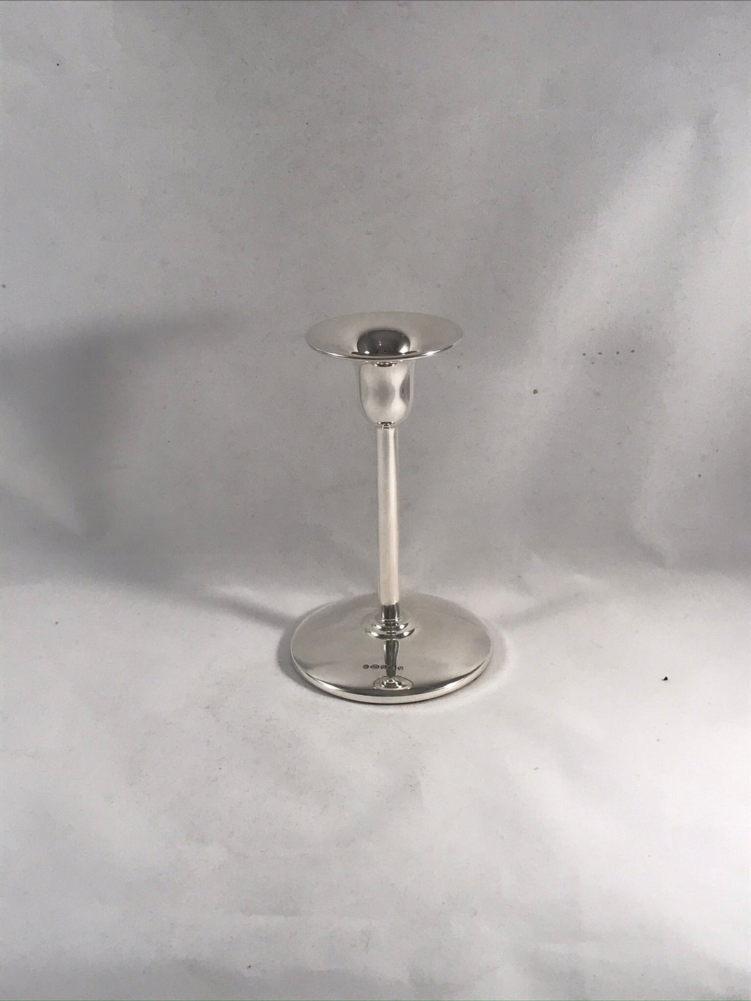 Modern Slender Sterling Silver Candlesticks