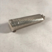 Load image into Gallery viewer, Silver Cheroot Holder Case With Original Amber And Gold Cheroot Holder
