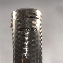 Load image into Gallery viewer, Silver Cheroot Holder Case With Original Amber And Gold Cheroot Holder
