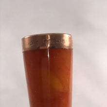 Load image into Gallery viewer, Silver Cheroot Holder Case With Original Amber And Gold Cheroot Holder
