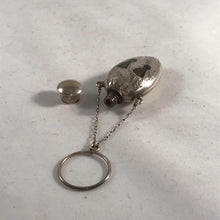 Load image into Gallery viewer, Silver And Scottish Agate Miniature Chatelaine Scent Bottle William Hair Haseler
