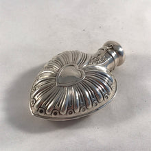 Load image into Gallery viewer, Silver Heart Shaped Scent Bottle William Comyns London 1900
