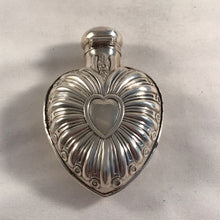 Load image into Gallery viewer, Silver Heart Shaped Scent Bottle William Comyns London 1900
