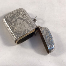 Load image into Gallery viewer, Edwardian Silver Vesta With Heart Shaped Cartouche Birmingham 1905
