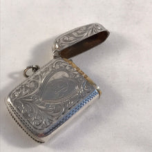 Load image into Gallery viewer, Edwardian Silver Vesta With Heart Shaped Cartouche Birmingham 1905
