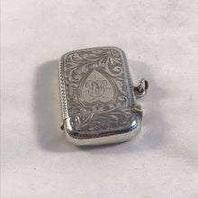 Load image into Gallery viewer, Edwardian Silver Vesta With Heart Shaped Cartouche Birmingham 1905
