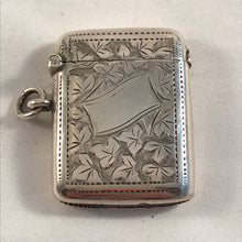 Load image into Gallery viewer, Silver Vesta With Ribbon Shaped Cartouche Birmingham 1900
