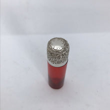 Load image into Gallery viewer, Silver Topped Glass Scent Bottle Birmingham 1890
