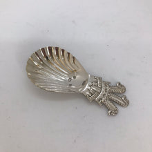 Load image into Gallery viewer, Commemorative Hallmarked Silver Caddy Spoon Sheffield 1981 Prince of Wales Feathers
