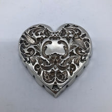 Load image into Gallery viewer, Victorian Heart Shaped Silver Trinket Dish William Comyns London 1899
