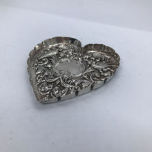 Load image into Gallery viewer, Victorian Heart Shaped Silver Trinket Dish William Comyns London 1899
