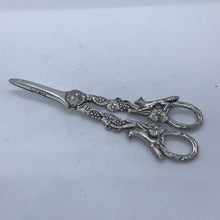 Load image into Gallery viewer, Silver Grape Shears with Fox Handles London 1966
